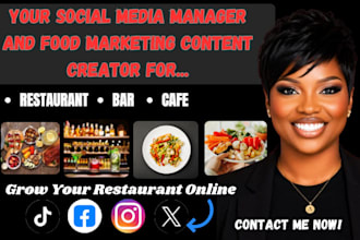 manage modern restaurant bar cafe businesses social media and marketing content