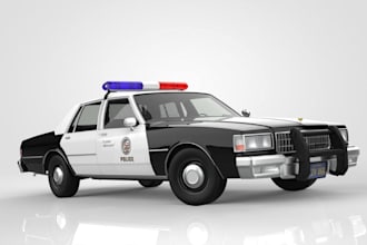 create low poly 3d vehicle and car models