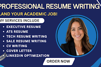 write professional executive resume ats resume  sales resume tech resume and cv