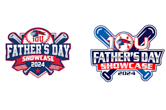 design attractive baseball logo with my creative thinking
