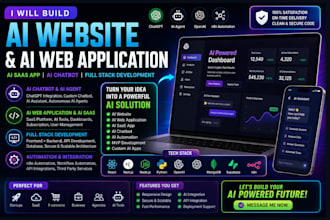 build ai website, ai web app, ai saas, full stack ai development, ai mobile apps