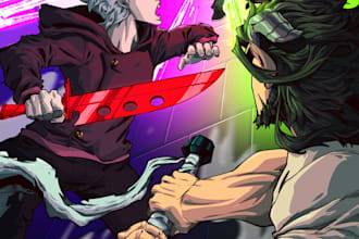 comicbook covers, manga and illustration