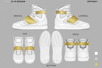 design shoe technical drawings to ensure smooth factory production