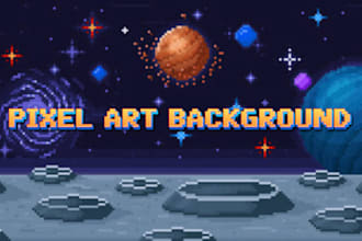 create pixel art background and game art scene tileset for indie game rpg maker
