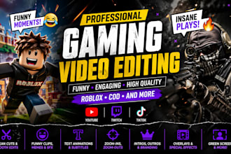 edit your funny roblox cod gaming videos montages for youtube twitch titok