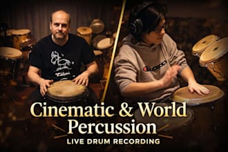 record live percussion grooves conga, djembe, cajon, bongo for your track