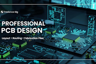 do complete pcb design, layout, routing, and fabrication files