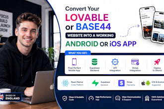 convert lovable base44 website to ios and android app with capacitor supabase