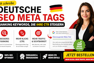write german SEO meta tags ranking keywords that improve your CTR