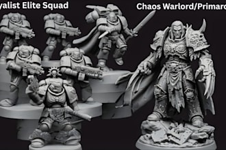 sculpt 3d warhammer 40k space marine miniature stl for tabletop 3d printing