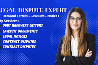 draft legal demand letters notices and documents for disputes and lawsuits