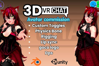do vrchat avatar commission, vrc avatar, nsfw anime avatar, vr avatar, 3d model