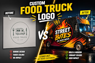 design a custom food truck logo