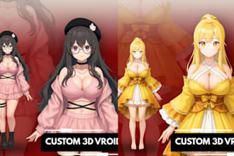 create 3d vtuber model anime vtuber furry vr avatar 3d vrchat avatar vroid model
