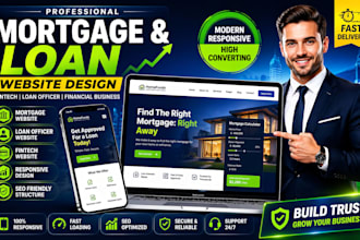 design a professional mortgage loan fintech website for your business