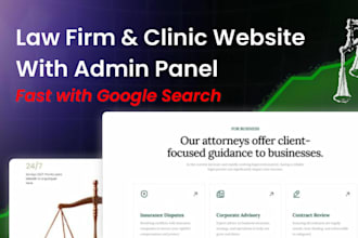 build a professional law firm or medical clinic website with admin panel