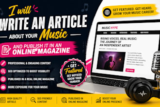 write an article about your music and publish it in an online magazine