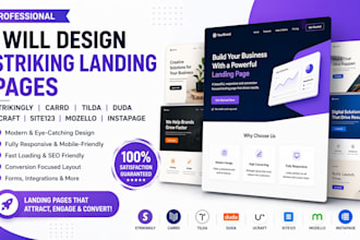 design strikingly carrd tilda duda ucraft site123 mozello instapage landing page
