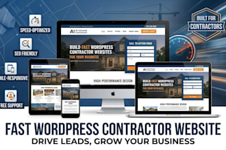 build fast wordpress contractor website for your business