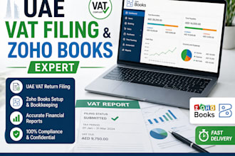 do uea vat filling, zoho book keeping and tax support
