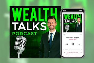 design professional business and finance podcast cover art