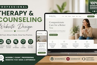design a therapy or counseling website for your business