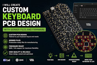 create custom keyboard pcb design with gerber files and firmware