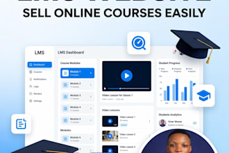 build lms website elearning website online course, tutor lms learndash website