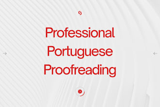 proofread and edit your portuguese text