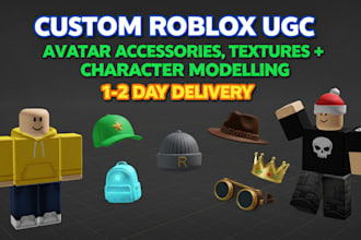 create premium roblox ugc accessories, characters and game assets