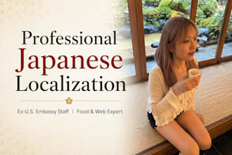 provide professional japanese food localization
