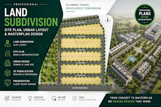 design land subdivision site plan urban layout masterplan for development