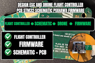design esc and drone flight controller pcb stm32 schematic pixhawx firmware