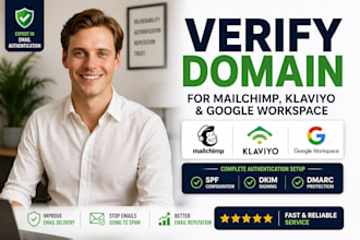 verify domain for mailchimp klaviyo or google workspace authentication
