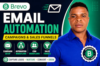 setup brevo email automation, campaigns and sales funnels
