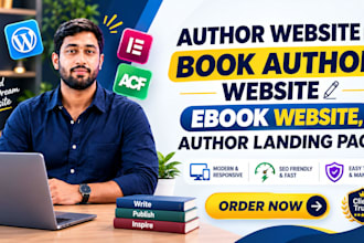 design author website, book author website, ebook website, author landing