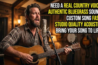 record electric country guitar, acoustic guitar, banjo and produce your country