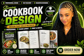 design and write recipes for cookbook recipe book ebook and kids cookbook