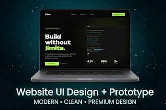 design a modern website UI with an interactive prototype