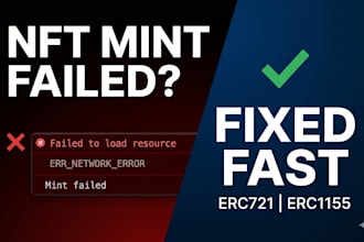 fix your nft minting error or failed smart contract fast