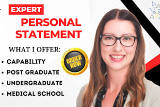edit capability statement, proofread personal statement, medical school