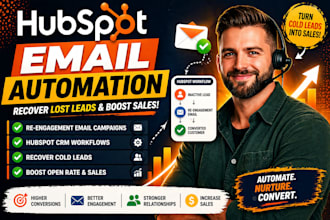 set up hubspot re engagement emails to recover cold leads