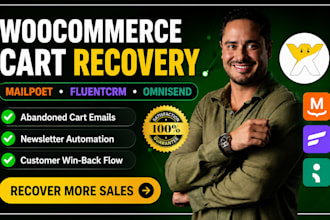 woocommerce abandoned cart recovery mailpoet fluentcrm omnisend email newsletter
