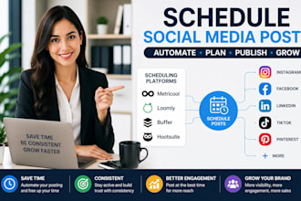 schedule post to your social media schedule posting via metricool loomly buffer