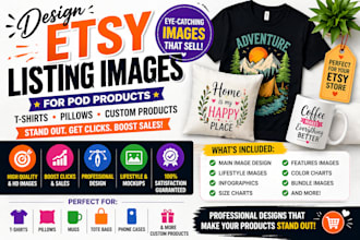 design etsy listing images for pod products and custom products etsy mockup