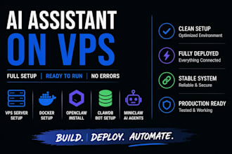 setup vps docker ai assistant, openclaw, clawdbot, miniclaw agent system
