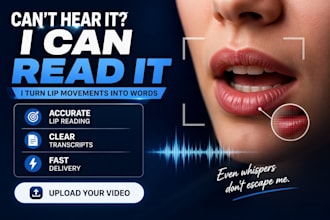 lip reading, transcription your silent videos, unclear video
