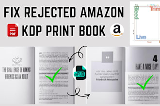 fix fast error amazon kdp print ebook, book editing layout design