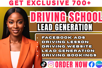 700 exclusive driving school leads, driving school bookings, lessons in 24hrs