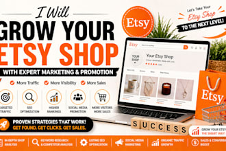social media promotion for etsy, shopify, and online stores